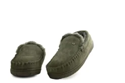 Pantoffels^Warmbat Grizzly Men Olive Suede