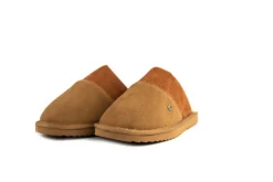 Pantoffels^Warmbat Muilen Cognac Perth Suede Ribcord