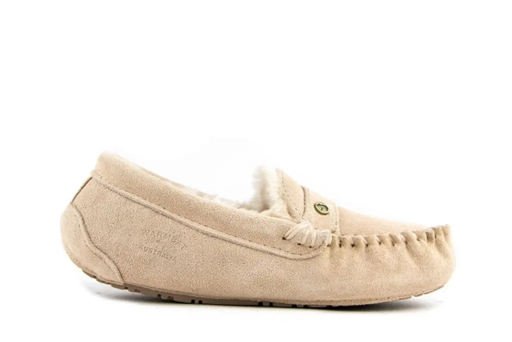 Pantoffels^Warmbat Pantoffels Beige Nowra Blush Suede