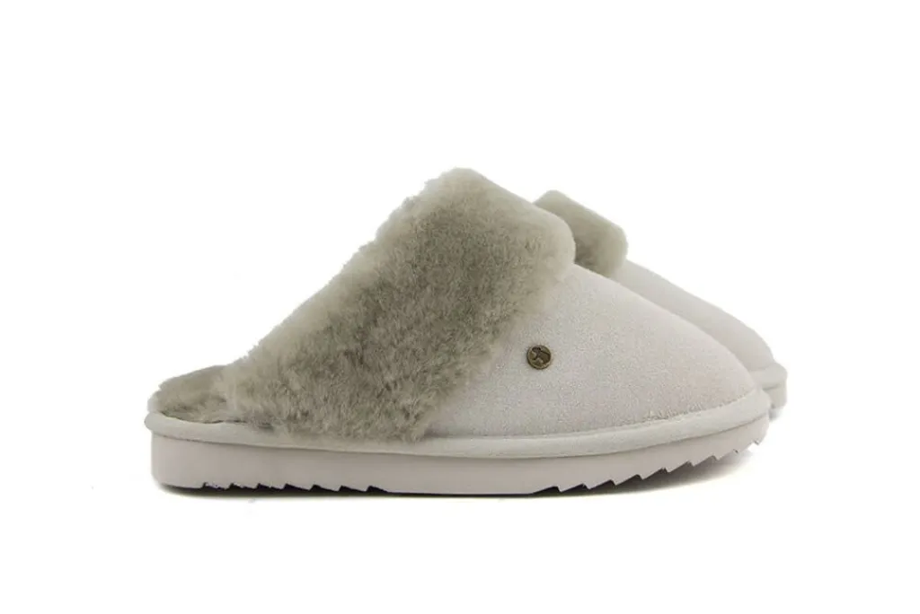 Pantoffels^Warmbat Pantoffels Flurry Cement Suede