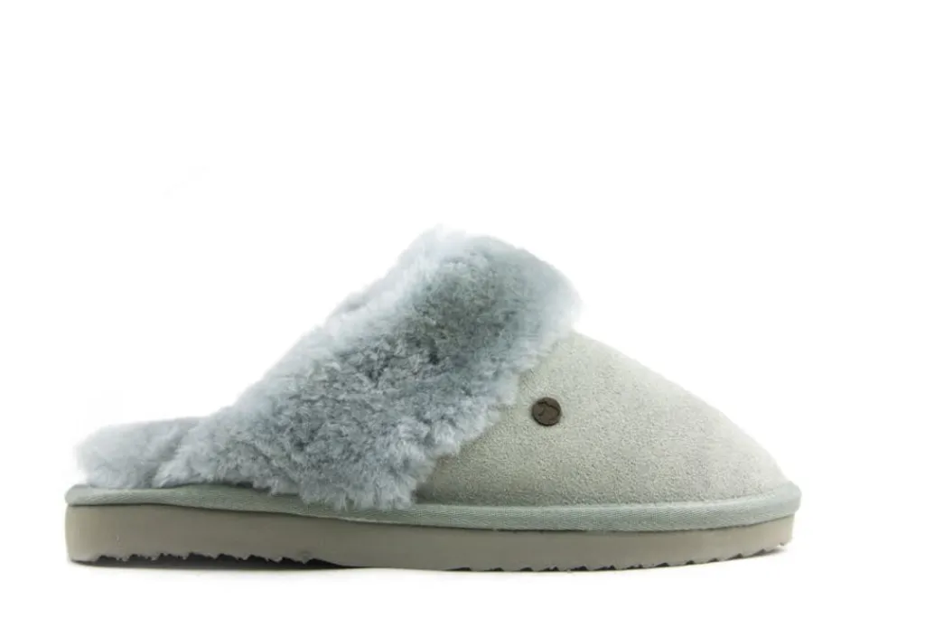 Pantoffels^Warmbat Pantoffels Flurry Ice Blue Suede