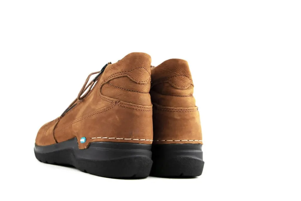Veterschoenen^Wolky Hoge Veter Why Cognac