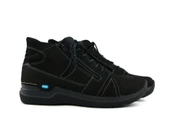Veterschoenen^Wolky Hoge Veterschoenen Zwart Why Antique Nubuck