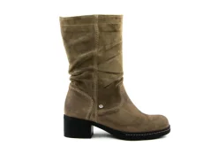 Laarzen^Wolky Korte Laars Edmonton Brushed Liverpool Suede Taupe