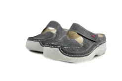 Slippers | Sandalen En Slippers^Wolky Roll Slipper Jeans Suede Grey Summer