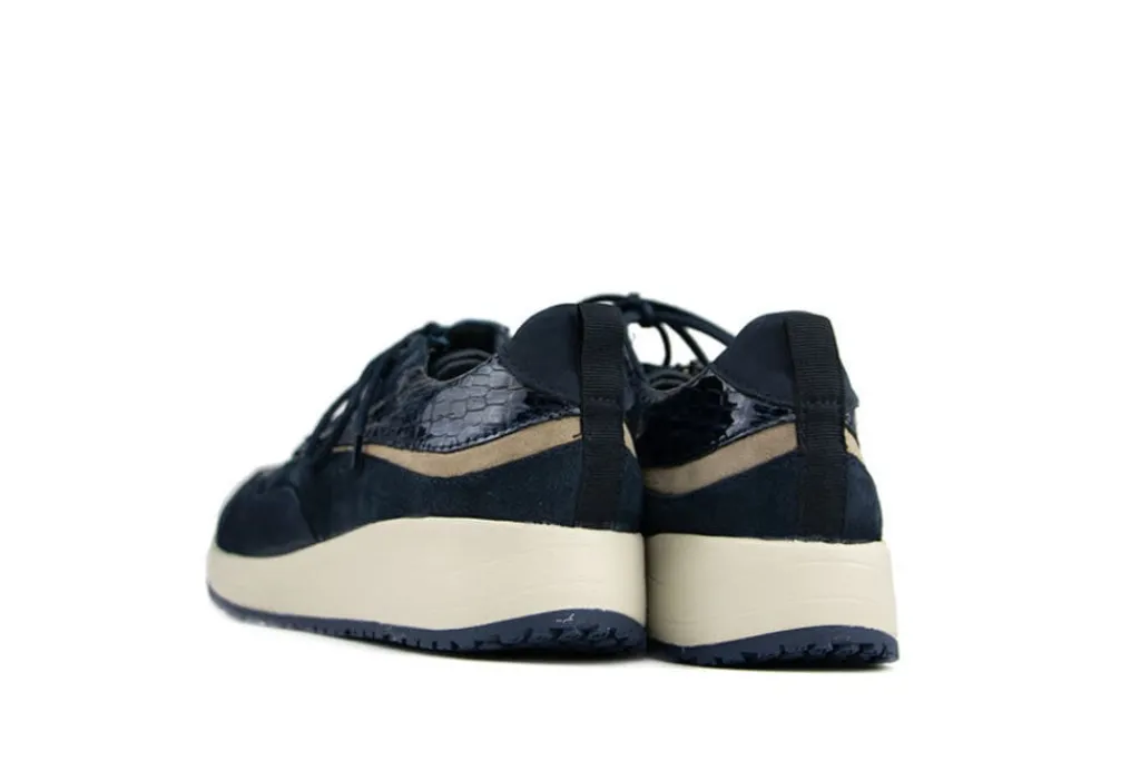 Sneakers^Wolky Sneaker Sprint Leather Blue Combi