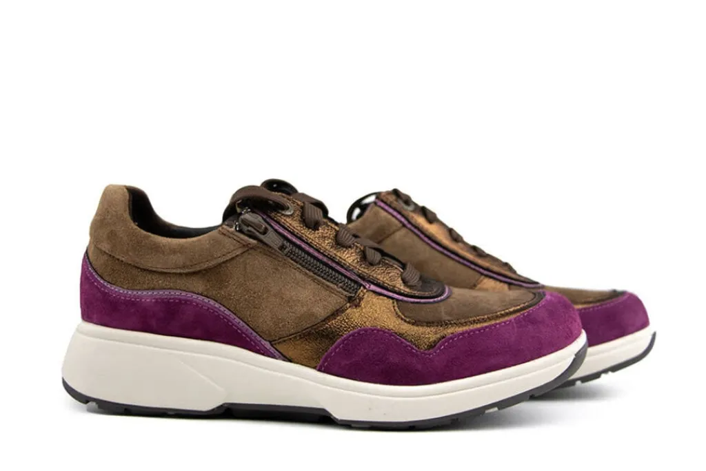 Sneakers | Wijdte H^Xsensible Sneakers Stretchwalker Lima Brown Combi